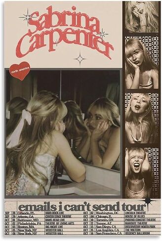 HANRXB Sabrina Carpenter (9) Canvas Posters Wall Art Decor Room Bedroom Decoration Unframe-style12x18inch(30x45cm) in Saudi Arabia