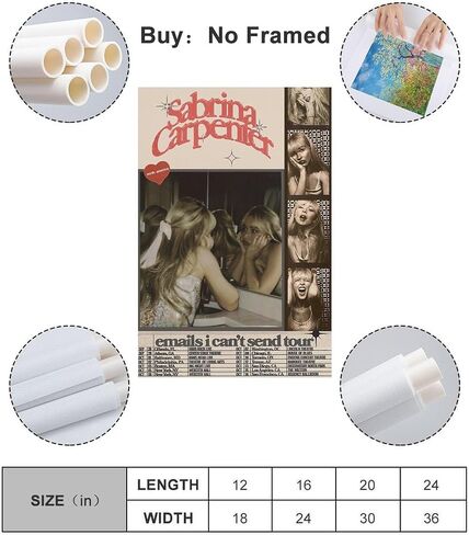 HANRXB Sabrina Carpenter (9) Canvas Posters Wall Art Decor Room Bedroom Decoration Unframe-style12x18inch(30x45cm) in Saudi Arabia