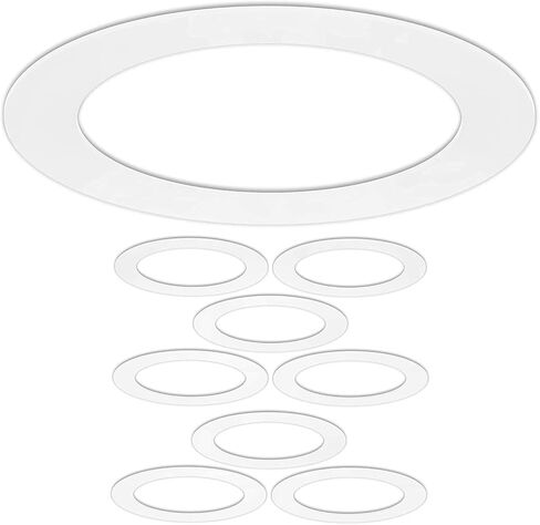 6 Pack Gloss White Goof Trim Ring for 6" Inch Recessed Lighting Trim Can Light Trim for Down Light, Outer Diameter 8 Inches, Inner Diameter 5.8 Inches in Saudi Arabia