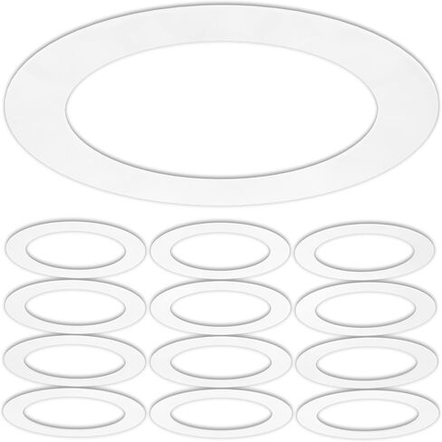 6 Pack Gloss White Goof Trim Ring for 6" Inch Recessed Lighting Trim Can Light Trim for Down Light, Outer Diameter 8 Inches, Inner Diameter 5.8 Inches in Saudi Arabia