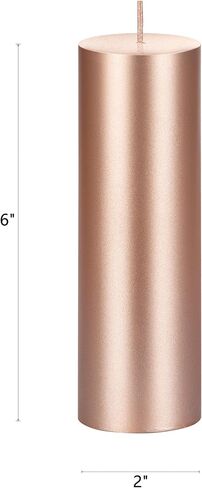 Mega Candles 1 pc Unscented White Round Pillar Candle, Hand Poured Premium Wax Candles 2 Inch x 6 Inch, Home Décor, Wedding Receptions, Baby Showers, Birthdays, Celebrations, Party Favors & More in Saudi Arabia