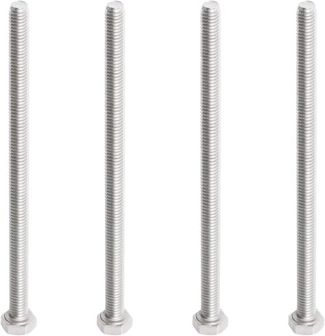 Aopin M6 x 150mm Hex Head Bolts Screws Grade 5.8 Stainless Steel, Fasteners Fully Machine Threaded SUS304 4 Pcs in Saudi Arabia