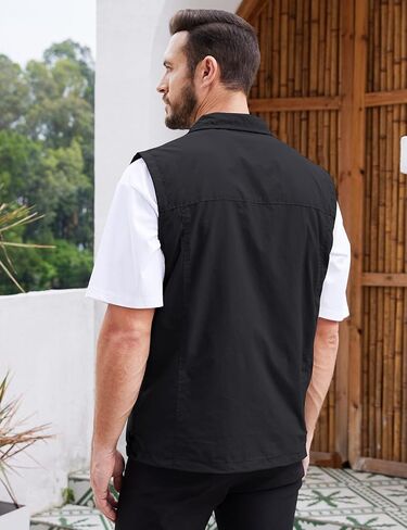 Gihuo Men's Lightweight Quick Dry Outdoor Multi Pockets Fishing Vest in Kuwait