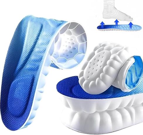 4D Cloud Soles Memory Foam Shoe Inserts,Support Shock Absorption Cushioning Sports Comfort Inserts, Breathable Shoe Inner Soles for Running,Walking,Hiking etc. in Saudi Arabia