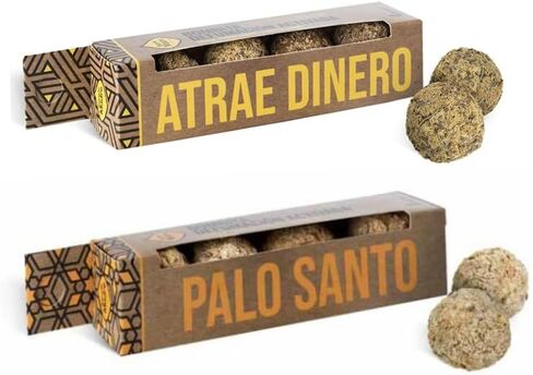 Activated Smudge Incense Bombs 100% Sustainable. Energy & Air Purifying. Organic. Handcrafted. Made in Argentina. (Attract Money/Palo Santo), BOMBATIVADAx4 in Saudi Arabia