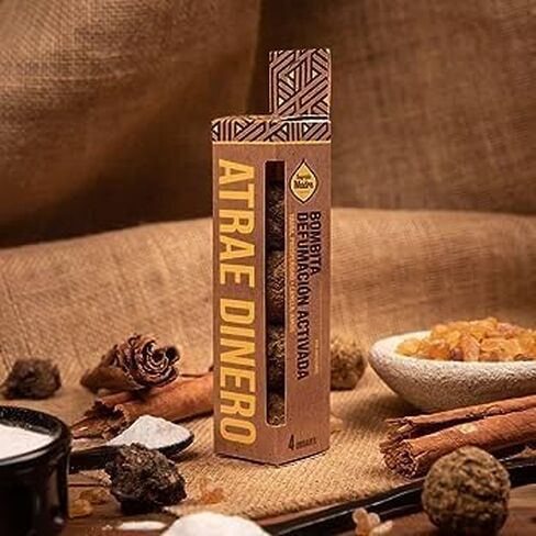 Activated Smudge Incense Bombs 100% Sustainable. Energy & Air Purifying. Organic. Handcrafted. Made in Argentina. (Attract Money/Palo Santo), BOMBATIVADAx4 in Saudi Arabia
