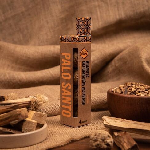 Activated Smudge Incense Bombs 100% Sustainable. Energy & Air Purifying. Organic. Handcrafted. Made in Argentina. (Attract Money/Palo Santo), BOMBATIVADAx4 in Saudi Arabia