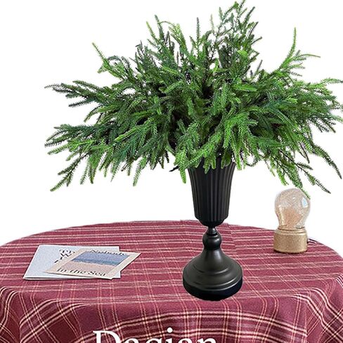 8 قطع فروع صنوبر نورفولك، 45.72 سم عيد الميلاد نورفولك الصنوبر ينبع فروع عيد الميلاد الاصطناعية لإكليل إكليل DIY وتزيين حديقة المنزل in Kuwait