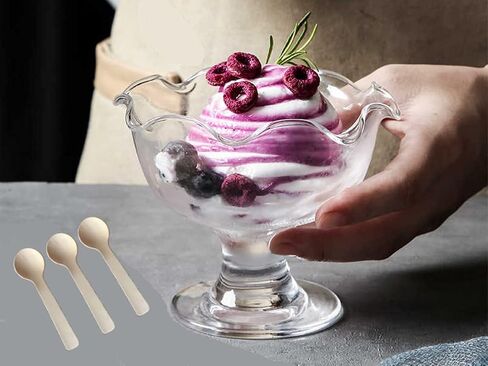 Gmark 4" Mini Wooden Spoons 100 ct, Biodegradable Compostable Birchwood (100pcs/bag) GM1042A in Saudi Arabia