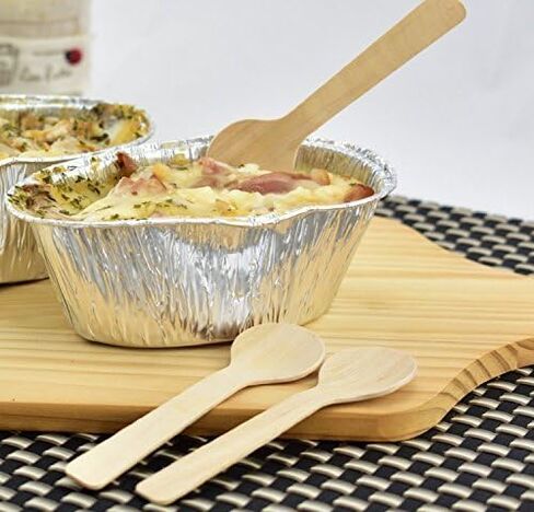 Gmark 4" Mini Wooden Spoons 100 ct, Biodegradable Compostable Birchwood (100pcs/bag) GM1042A in Saudi Arabia