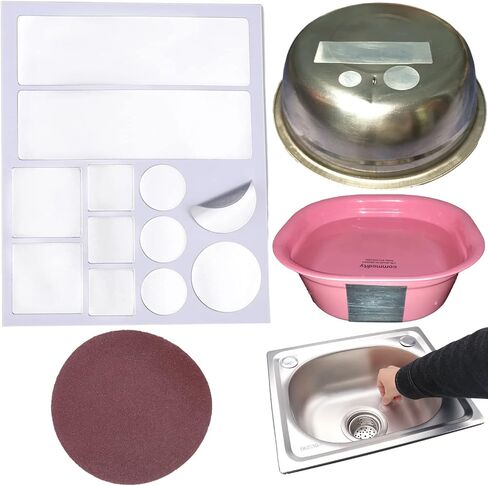 10Pack Professional Aluminum Patch Repair Leaking Kit for Kitchen Cooking Pots Stock Soup Pot and Pans Cookware, Strong High Temperature Resistant Patch for Metal or Plastic Pail Bucket in Saudi Arabia