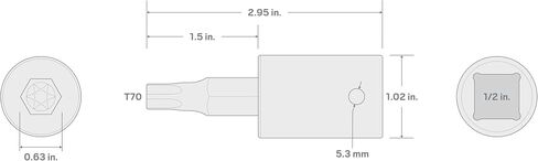 TEKTON 1/2 Inch Drive x T30 Torx Impact Bit Socket | SIB24230 in Saudi Arabia