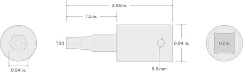 TEKTON 1/2 Inch Drive x T30 Torx Impact Bit Socket | SIB24230 in Saudi Arabia