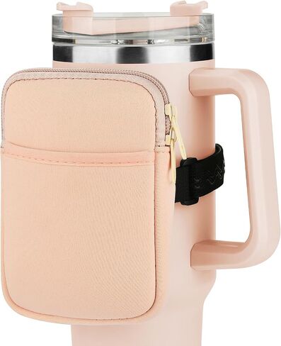 Water Bottle Pouch For Stanley Quencher Adventure 40oz & Stanley IceFlow 20oz 30oz,tumbler pouch with Pocket, for Cards, Keys, Wallet, Earphone,Compact, Versatile, SBB-00102 in Saudi Arabia
