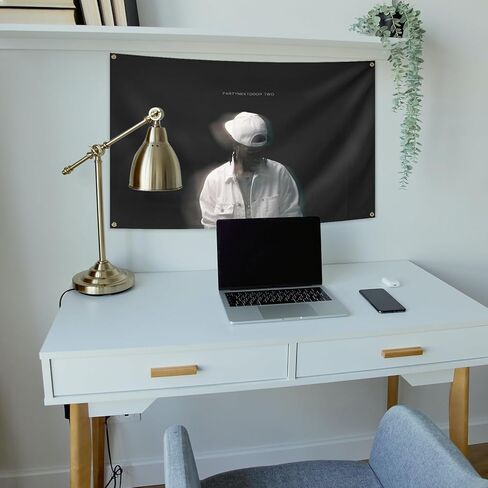 AuLYn مضحك مغني الراب حزب nex-tdoo-r نسيج ألبوم الموسيقى غطاء نسيج 3x5ft نسيج الفن ديكور غرفة نسيج ديكورات الجدار شنقا الهدايا للمراهقين غرفة نوم غرفة المعيشة، أسود in Kuwait