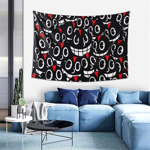 uthgxiu Lil Music Darkie Tapestry Cartoon Boutique Dirt-resistant Wall Hanging Tapestry Wall Art Decoration for Living Room Bedroom Aisle Poster Home 60 x 40 Inch, Black, One Size in Saudi Arabia