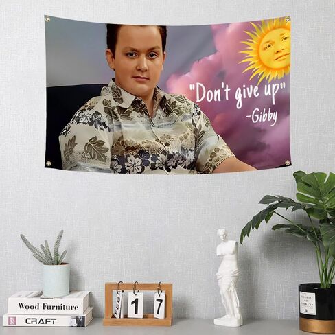 مضحك Gibby ICarly فاتنة العلم 3x5 أقدام لا تتخلى عن نسيج لغرفة النوم الكلية الرجال رجل الكهف غرفة نوم فرات in Kuwait