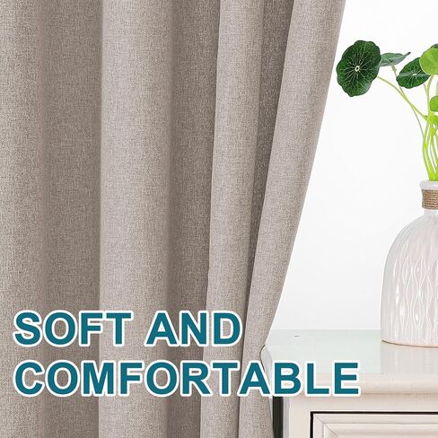 Turquoize Door Curtain Thick Linen Door Curtains for Door Window Curtain French Door Curtain with Tieback Sidelight Door Privacy Panels for Window/Living Room/Doorways, 1 Panel, 25W by 40L, Aqua Gray in Saudi Arabia
