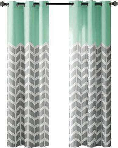 تصميم ذكي ستائر Alex Chevron لغرفة المعيشة، لوحات تعتيم غرفة جروميت حديثة معاصرة لغرفة النوم، لوحة نافذة هندسية، 42X63، حزمة من لوحتين، 42x84، أكوا in Kuwait