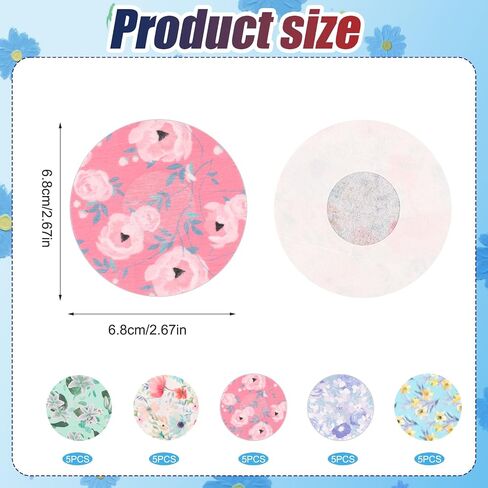 25pcs Sensor Covers for Libre 2/3, Waterproof Adhesive Patches CGM Tape Floral Pattern Monitor Patch Sweatproof Sensor Stickers Overpatch Compatible with Libre (5 Styles) in Saudi Arabia