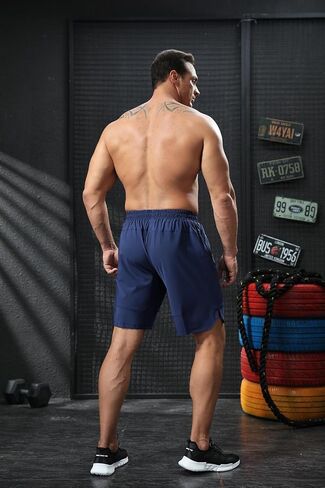 Cierto Mens Gym Workout Shorts: Elastic Shorts with Pockets for Men for Fitness,Hiking,Training,Running,Cycling in Saudi Arabia