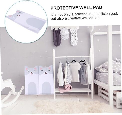 SAFIGLE 2 Pcs Soft Wall Stickers Kids Room Wall Padding Baby Anti Collision Cute Wall Padding Wall Cushion Kid Room Decor Anti-Collision Wall Pad Wainscoting Child Bumper Pu Leather in Saudi Arabia