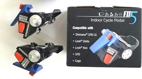 دواسة دراجة دوارة للتمرين الداخلي من أجل SPD وDelta مع منصة أحذية رياضية قابلة للإزالة - مشابك/مرابط لأصابع القدم - دواسات بيلوتون لجميع الأحذية - أقفاص لأصابع القدم لبيلوتون ودواسة التمرين. ليس للدراجة الخارجية in Kuwait