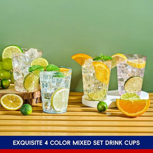 100 Pack 10 oz Gold Glitter Plastic Party Cups, Disposable Plastic Cups Tumblers, Gold Plastic Drinking Cups with Glitter Perfect for Wedding, Thanksgiving Day, Christmas Halloween Party Cups in Saudi Arabia