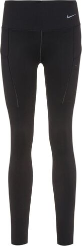 Nike Women's Firm-Support Mid-Rise 7/8 Leggings with Pockets (DQ5692-010, US, Alpha, Small, Regular, Regular) Black in Saudi Arabia