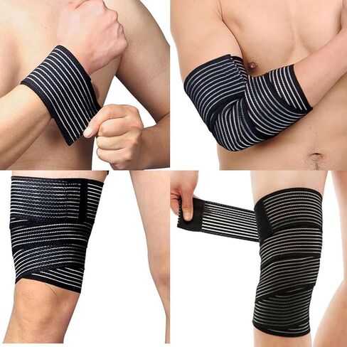 أغطية الركبة لتخفيف الآلام، دعامة ضغط طويلة جدًا للركبة، دعامة ضغط للساقين، التهاب اللفافة الأخمصية، أربطة التثبيت، آلام المفاصل، القرفصاء، الرياضة in Kuwait