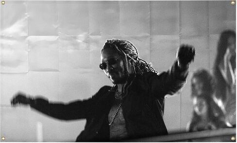 Generic Rap Singer Future Music Album Tapestry 3X5 Feet Retro Tapestry Home Decoration Can be Used for Indoor and Outdoor Decoration such as Bedrooms, Living Rooms, Porch, Courtyards, Etc, black in Saudi Arabia
