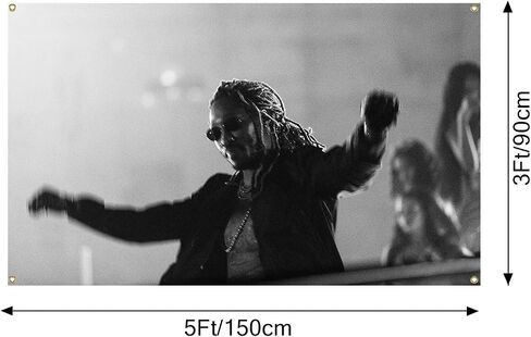 Generic Rap Singer Future Music Album Tapestry 3X5 Feet Retro Tapestry Home Decoration Can be Used for Indoor and Outdoor Decoration such as Bedrooms, Living Rooms, Porch, Courtyards, Etc, black in Saudi Arabia