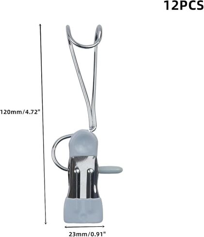 12 PCS Metal Long Tail Clips with Hooks, Multifunctional Hanging Clips for Kitchen, Bathroom and Office (Apricot) in Saudi Arabia