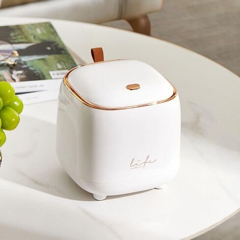 Plastic Trash can Creative Mini Desktop Trash can, with lid Small Home Office Cleaning Trash Button Desktop Storage bin, with 50 Trash Bags in Saudi Arabia
