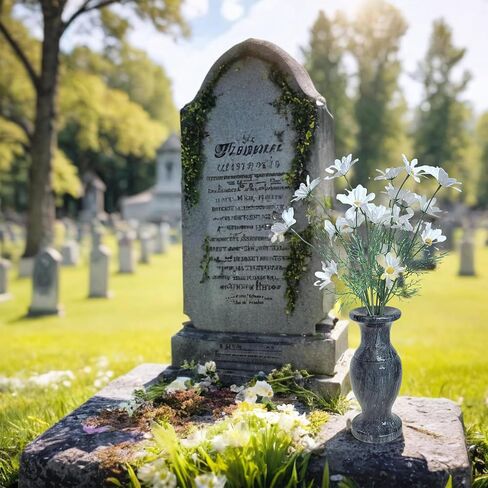 Cemetery Vases for Grave Decorations,Natural Granite Flower Vases for Cemetery. (1) in Saudi Arabia