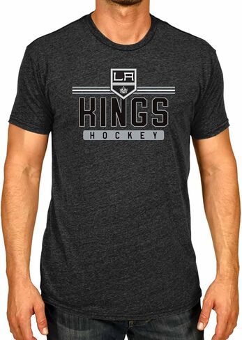تي شيرت Wright & Ditson للكبار NHL Heather Charcoal True Fan Hockey - مزيج من القطن والبوليستر بدون علامة - راحة مطلقة in Kuwait