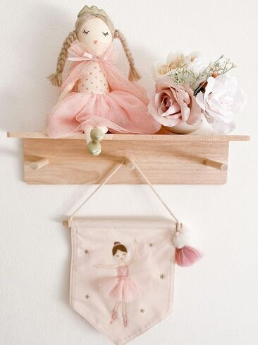 MON AMI Embroidered Ballerina Hanging Wall Canvas Banner – 10", Wall Decor For Nursery, Kids, Teen’s Bedroom & Playroom in Saudi Arabia
