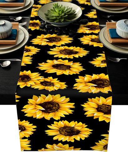 مفرش طاولة أسود أبيض رمادي أحمر نمط خط هندسي بوليستر غير قابل للانزلاق للمطبخ/القهوة/الطعام/غرفة النوم، الزفاف، عيد الميلاد، عيد الشكر، ديكور طاولة حفلات الهالوين مقاس 13*70 بوصة in Kuwait