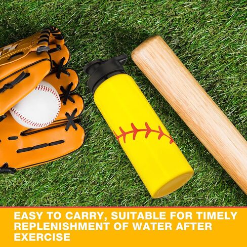 Yaomiao 10 Pcs Softball Water Bottles Aluminum Softball Gifts Tumbler Snap Lid Leak Proof Baseball Sports Bottle Baseball Accessories for Gym Sports Travel Coffee Friends Men Girls in Saudi Arabia