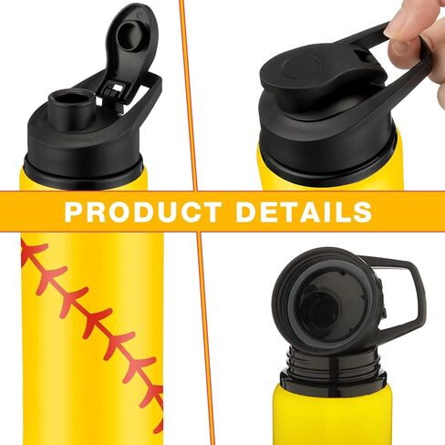 Yaomiao 10 Pcs Softball Water Bottles Aluminum Softball Gifts Tumbler Snap Lid Leak Proof Baseball Sports Bottle Baseball Accessories for Gym Sports Travel Coffee Friends Men Girls in Saudi Arabia