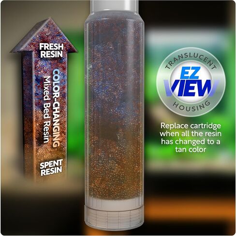 Aquatic Life DI Color Changing Mixed Bed Resin Water Filtration System, Single, Aquarium, Hydroponics in Saudi Arabia