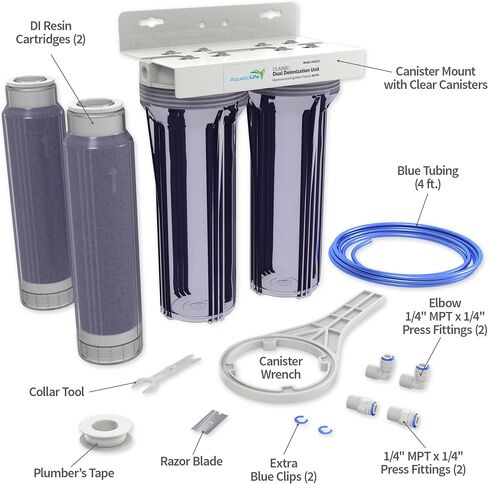 Aquatic Life DI Color Changing Mixed Bed Resin Water Filtration System, Single, Aquarium, Hydroponics in Saudi Arabia