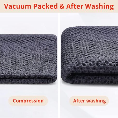 مجموعة مناشف المطبخ ومناشف الأطباق من Homaxy 100% قطن، 12 × 12 بوصة و13 × 28 بوصة، مجموعة من 8 مناشف مطبخ كبيرة، مناشف أطباق فائقة النعومة ماصة لغسل الأطباق، رمادي داكن in Saudi Arabia