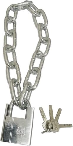 Security Chain Hardened 6mm Thick,Stainless Steel Heavy Duty Chain Lock with 4 Keys Padlock for Gate Bike Generator Fence Outdoor - Chain Link Fence Gate Lock (6x500mm) in Saudi Arabia
