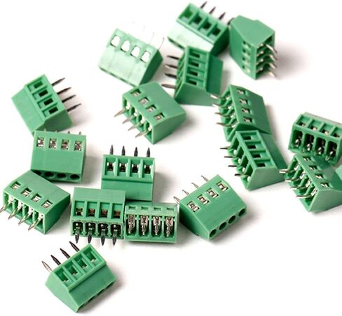 20pcs E-Simpo® 2.54mm Pitch (0.1") PCB Screw Wire Terminal Block,24-12AWG 2.54mm Rated 150V6A CE UL,Copper Material Rohs. (2.54mm 2P) in Kuwait