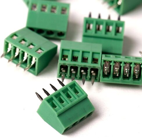 20pcs E-Simpo® 2.54mm Pitch (0.1") PCB Screw Wire Terminal Block,24-12AWG 2.54mm Rated 150V6A CE UL,Copper Material Rohs. (2.54mm 2P) in Kuwait