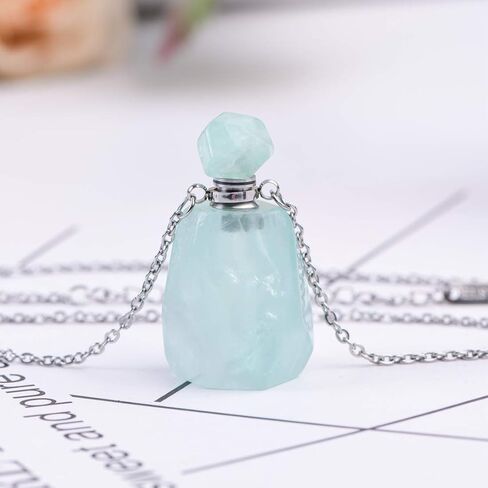 YGLINE فلوريت قلادة من الضروري النفط، قلادة قارورة كريستال من الضروري النفط، من الضروري النفط، Youngliving، قلادة العطور، قلادة زجاجة عطر in Kuwait