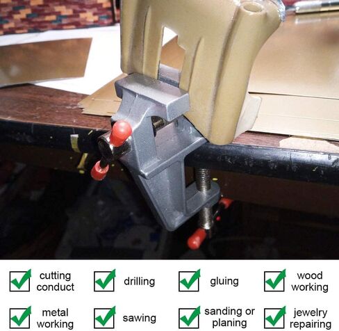 Mini Jeweler Table Clamp Small Hobby Bench Vice Work Bench Vise Bench Clamp Hobby Vise Clamp Small Table Clamp Mini Bench Vice Clamp for Small Work Crafts Woodworking and Metalworking in Kuwait