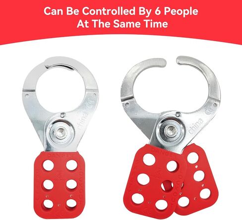 Lock Out Tag Out Hasp,10Pack Tamper-Proof Stainless Steel Padlock Hasp with Extended Jaw,Red 1 inch Jaw Diameter Stainless Steel Lockout Hasp,Nylon Handle,Tamper-Proof and Impact-Resistant in Saudi Arabia