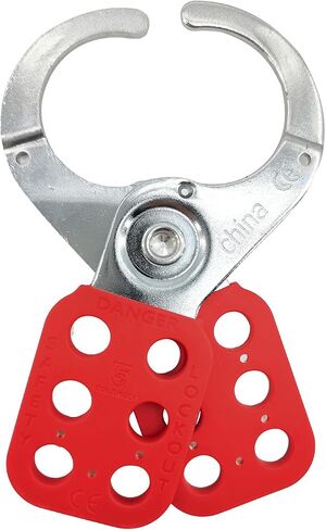 Lock Out Tag Out Hasp,10Pack Tamper-Proof Stainless Steel Padlock Hasp with Extended Jaw,Red 1 inch Jaw Diameter Stainless Steel Lockout Hasp,Nylon Handle,Tamper-Proof and Impact-Resistant in Saudi Arabia